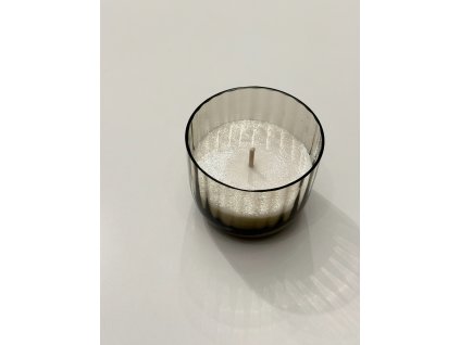 svíčka třpytivé srdce stříbrná