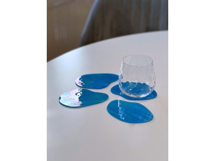 Ručně řezané podtácky DUHA